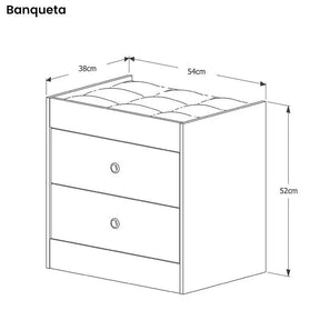 Penteadeira Smart com 3 Gavetas+ Banco de Brinde [COMPRE 1 LEVE 2]